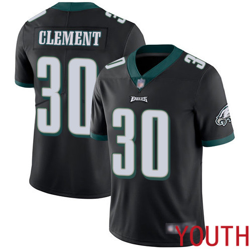 Youth Philadelphia Eagles #30 Corey Clement Black Alternate Vapor Untouchable NFL Jersey Limited Player Football